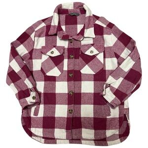 Members Mark Plaid Shacket Large Preowned